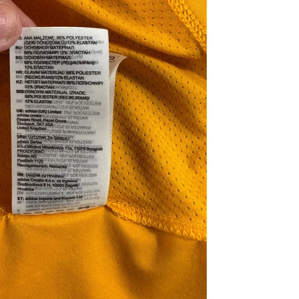 Adidas Men's Yellow Polo Shirt‎ Size Large Performance Golf Athletic Top Large